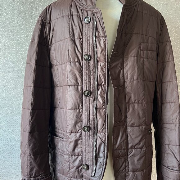 Eredi Roma Pisano Men's Moro Long Sleeve Padded Button-Up Puffer Jacket Size 52